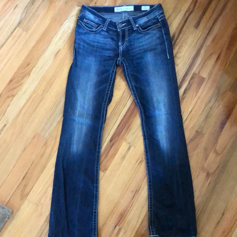 Low rise bootcut jeans
